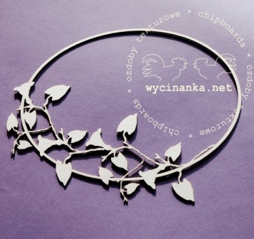 Чипборд от Wycinanka W OGRODZIE - "ramka z powojem" - рамка, 11x14см