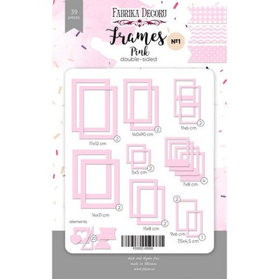 Набор рамок №1 Pink 39шт, ТМ Фабрика Декору
