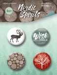 Набор скрап-фишек для скрапбукинга от Scrapmir - Nordic Spirits, 4 шт.