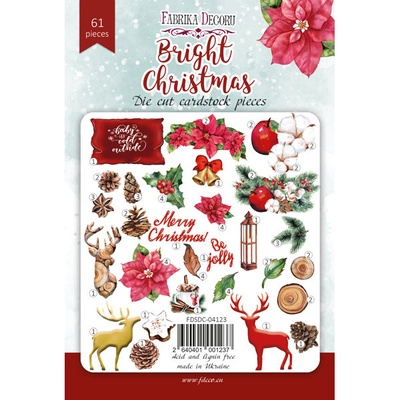Набір висічок, колекція Bright Christmas, 61 шт