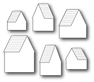 Нож для вырубки от Poppystamps - Alpine House Roofs and Background  