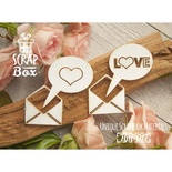 Чипборд ScrapBox - Конверт с сердечком
