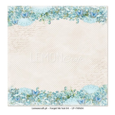 Лист двусторонней бумаги для скрапбукинга LemonCraft -  Forget Me Not 04