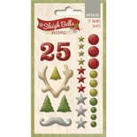 Эмалевые украшения My Mind's Eye - Sleigh Bells Ring, 27 штук