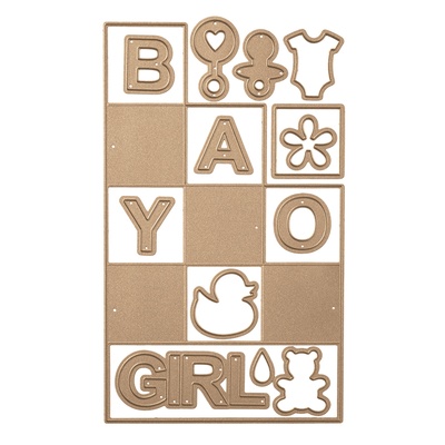 Ножи от Spellbinders – Shapeabilities Baby Step Block Card Etched Dies Thoughtful Expressions by Marisa Job