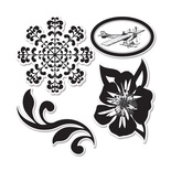 Ножи и штампы от Sizzix - Sizzix Framelits Die Set 4PK w/Stamps - For the Record #2