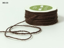 Джутовый шнур Twisted Burlap - Brown, 1 мм, цвет: коричневый темный, 90 см