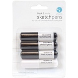Набор фломастеров для плоттера - SKETCH PENS, 3 черных + 1 белый