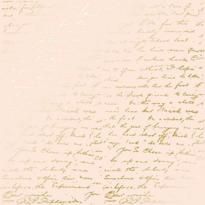 Лист односторонней бумаги с фольгированием Golden Text Beige 30,5х30,5 см, ТМ Фабрика Декора