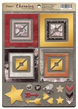 Рамки из чипборда с фольгированием (золото) для скрапбукинга от Scrapmir - Charming (Очарование), 30 шт.