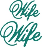 Нож для вырубки от Cheery Lynn Designs - Wife (Set of 2)