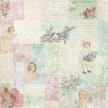 Лист скрапбумаги от Melissa Frances - Little Girls Collage - 30х30 см