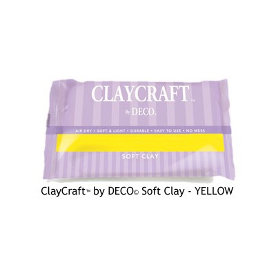 Полимерная глина от Claycraft by Deco© - Yellow, цвет желтый, 55 гр.