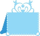 Лезвие от Cheery Lynn Designs - Hearts and Doves Placecard #2 - B300