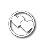 Лезвие Frantic Stamper - Precision Die - Round Vignette Hearts Insert