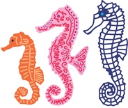 Лезвия Seahorse Family от Cheery Lynn Designs, 3 шт.