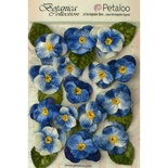 Набор объемных цветов (анютины глазки) Petaloo - Velvet Pansies x 15 - Royal Blue