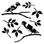Маска The Crafter's Workshop - Mini Template Love Birds, 15х15 см