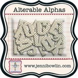 Набор букв из чипборда с рисунком Jenni Bowlin Alterable Alphas - Micro Dot, 36 штук