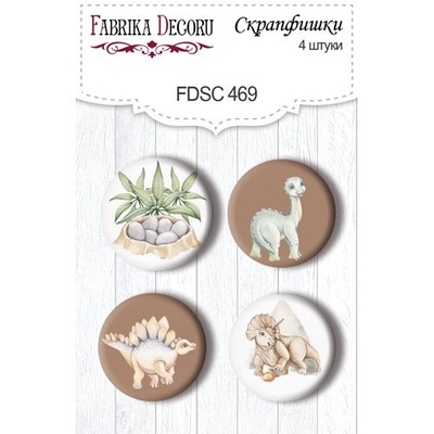 Скрапфишки набор 4шт Dinosauria 469, ТМ Фабрика Декора