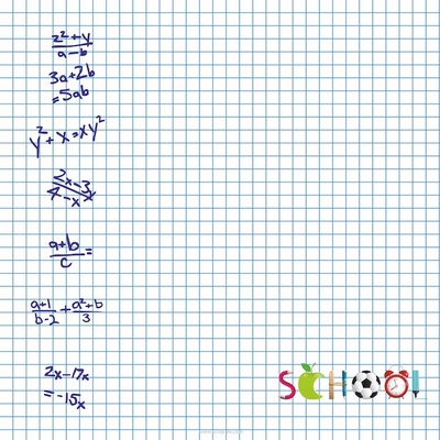 Набор бумаги от Евгения Курдибановская ТМ - "School" 20х20 см