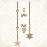 Чипборд Blue Fern Studios - Winter Page Dangles