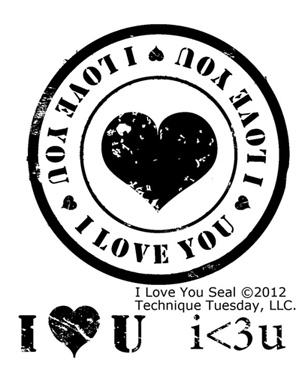 Набор акриловых штампов Technique Tuesday - I Love You Seal (TT-A-ILYS)