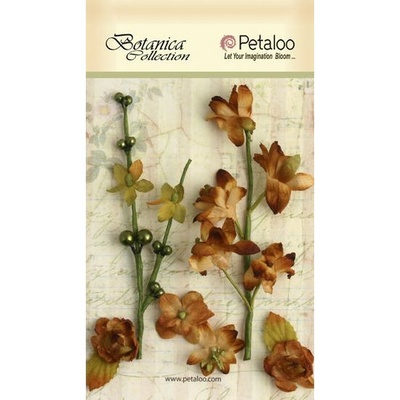 Набор объемных цветов Petaloo - FloralEphemera - Brown