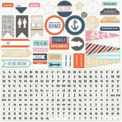 Набор наклеек Teresa Collins Designs - Family Stories, 30х30 см