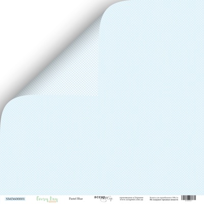 Лист двусторонней бумаги от Scrapmir - Blue Pastel - Every Day, 30x30см
