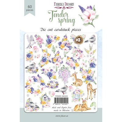 Набор высечек коллекция Tender spring 60 шт, ТМ Фабрика Декора