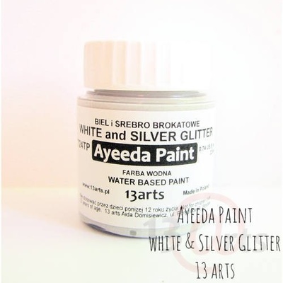 Краска 13arts - Ayeeda Paint - White & Silver Glitter
