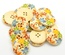 Деревянная пуговица Multicolor Flower Pattern  B15464, диаметр 3 см, 1 шт.