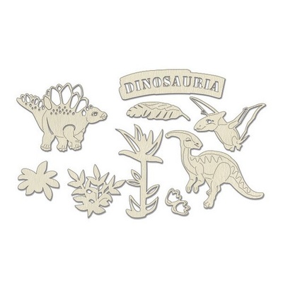 Набор чипбордов Dinosauria 10х15 см 680, цвет молочный, ТМ Фабрика Декора