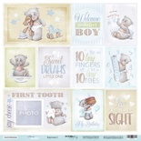 Лист односторонней бумаги от Scrapmir - Карточки 2 ENG из коллекции Mommy's Hero,  30x30 см