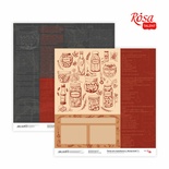 Бумага для скрапбукинга от ROSA TALENT - Recipe book 5, двусторонняя, 30,48х30,48см, 200г/м2