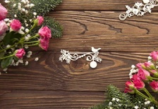 Чипборд от WOODchic - Бордюр новогодний с птичкой, 9x4.3см