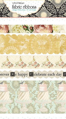 Набор тканевых лент Webster's Pages - In Love Fabric Ribbon