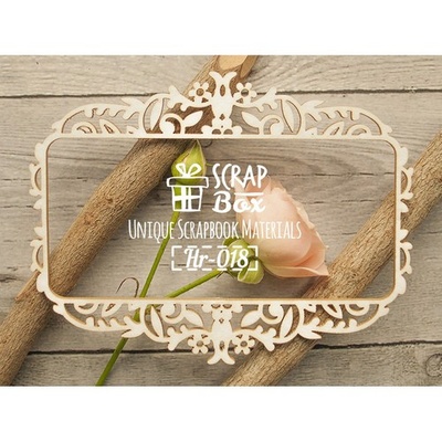 Чипборд ScrapBox - Рамка тонкая Растительный орнамент