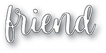 Нож для вырубки от Poppystamps - Friend Folksy Script