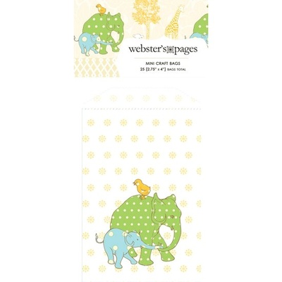 Конвертик Webster's Pages - Bulk Mini Bag Large Elephants, размер 10х7 см, 1 шт.