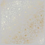 Лист односторонней бумаги с фольгированием Golden Pion Gray, ТМ Фабрика Декора