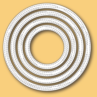 Ножи для вырубки от Memory Box - Wrapped Stitched Circle Frames