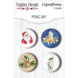 Скрапфишки набор 4шт Awaiting Christmas #357, ТМ Фабрика Декору