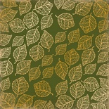 Лист односторонней бумаги с фольгированием Golden Delicate Leaves Botany summer 1, ТМ Фабрика Декора