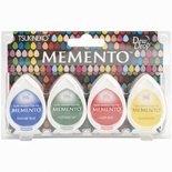Набор чернил для штампинга Tsukineko - Memento Dew Drops -  Prime Time, 4 шт.