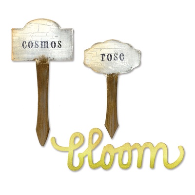 Ножи от Sizzix - Sizzix Bigz Die - Phrase, Bloom & Plant Markers