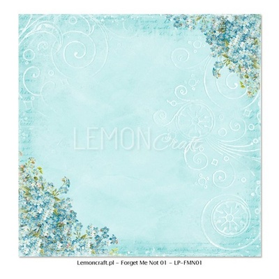 Лист двусторонней бумаги для скрапбукинга LemonCraft -  Forget Me Not 01