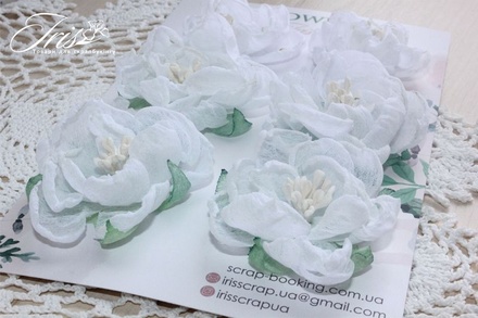 Набор цветов Royalty flowers Белые, ТМ Iris, 6 шт