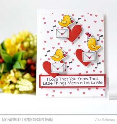 Резиновый штамп My Favorite Things - BG Scattered Hearts Background